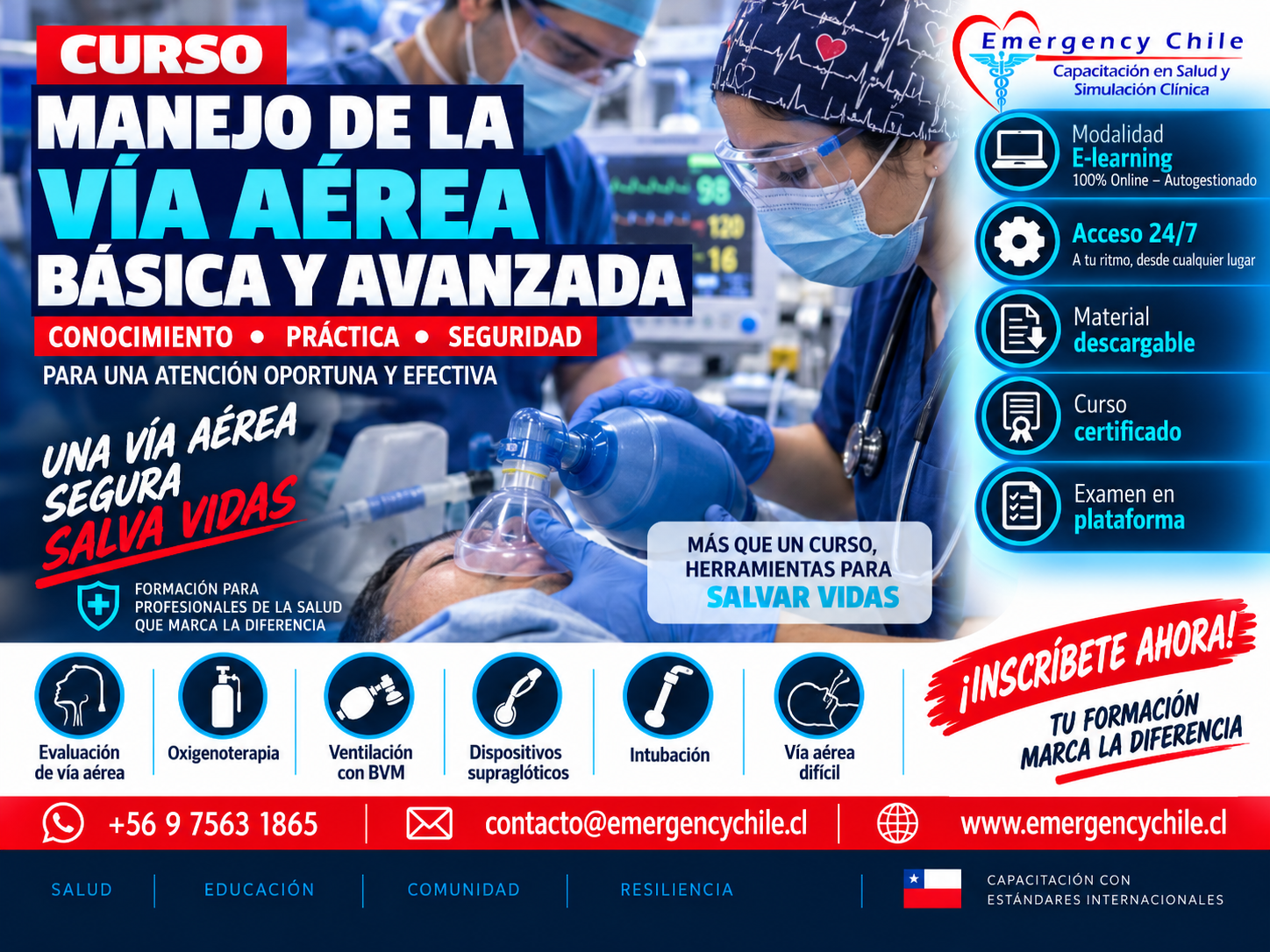 🎃MANEJO DE LA VÍA AÉREA BÁSICA Y AVANZADA - INICIO: 01.NOV.2026