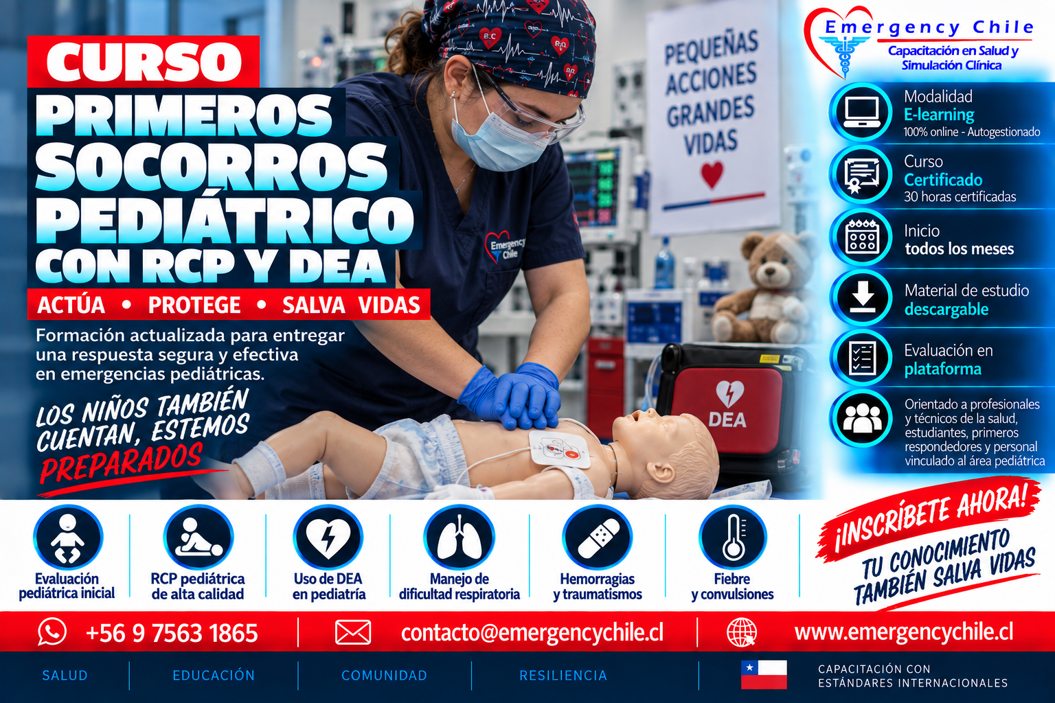🎃PRIMEROS SOCORROS PEDIÁTRICO CON RCP Y DEA - INICIO: 01.NOV.2026